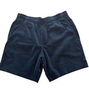 Goodlife Slim Fit Stretch Corduroy Black Short Elastic Waist Old Money Prep Lrg